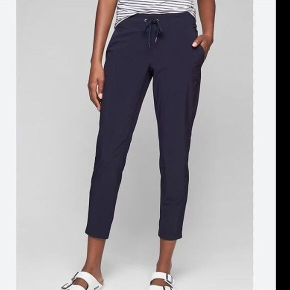 Athleta Pants - ATHLETA Midtown Ankle Pant Drawstring Joggers featherweight Navy Blue Size 4